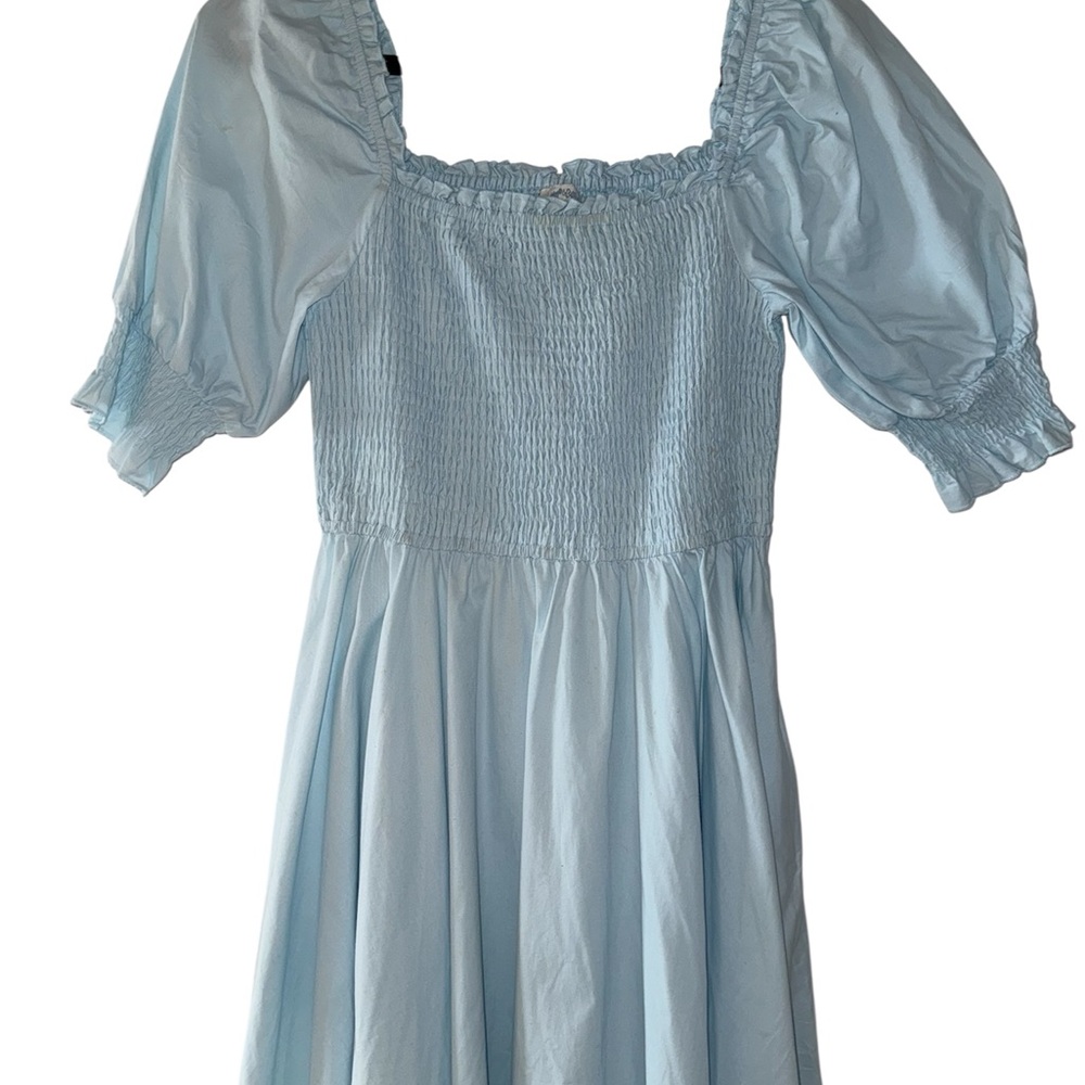 Francesca's Collections Blue Smocked Ruffled Sundress